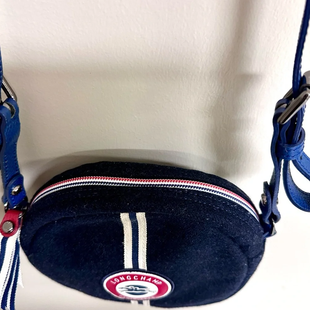 Longchamp Cocarde Round Crossbody Bag Paris 1948 Wool Felt Rare - Picture 7 of 12